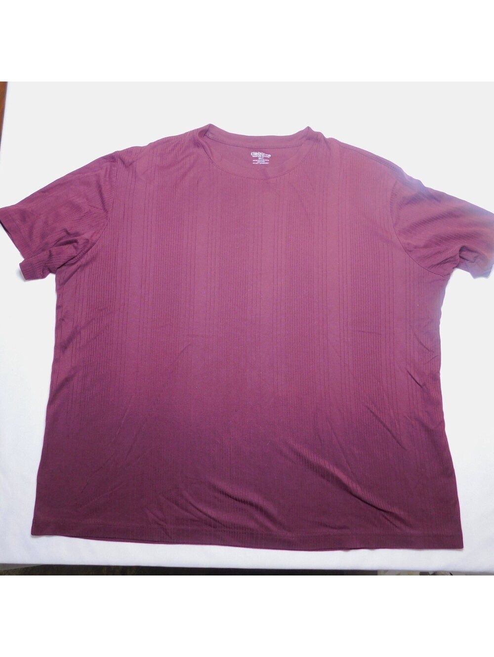 Claiborne Men’s Shirt Size 3XLT Big & Tall Maroon Moisture Wicking Ribbed Tee